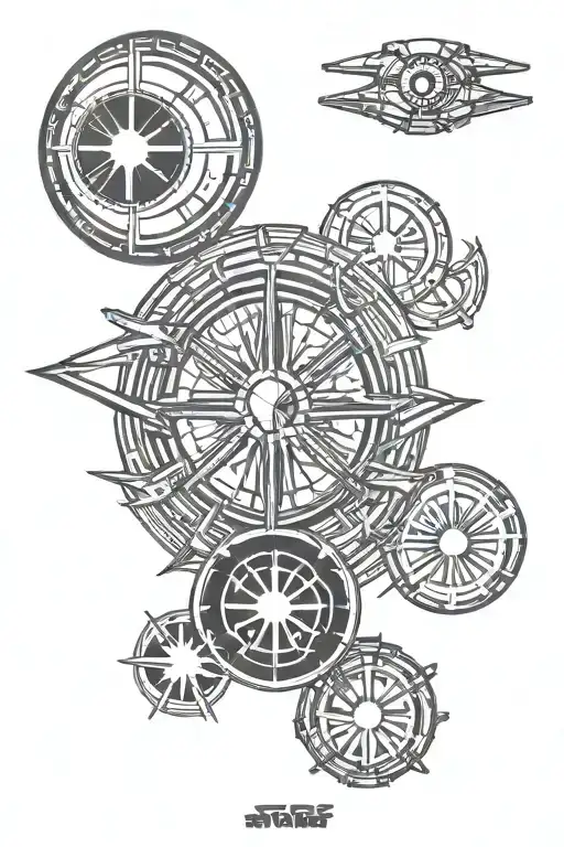 star wars emblems for the rebel alliance, galactic empire, and jedi order tattoo design idea