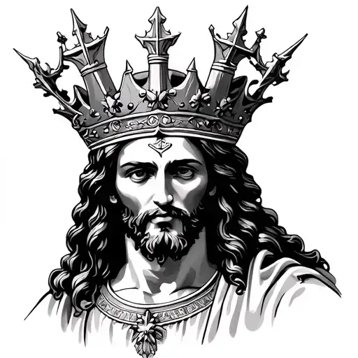 jesus christ the king of kings  tattoo design idea