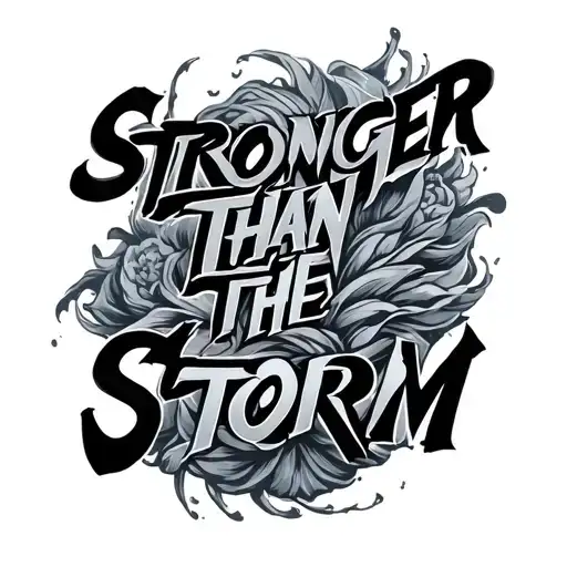 Stronger Than The Storm tattoo design idea