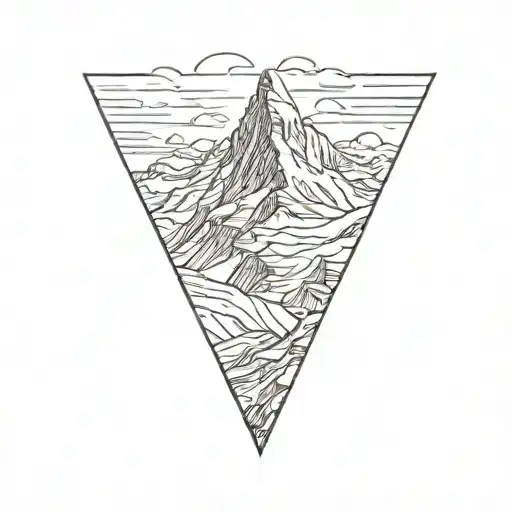 matterhorn mountain tattoo design idea