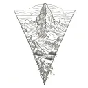 matterhorn mountain tattoo design idea