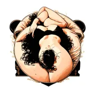 naked woman lying with high buttocks tattoo design idea