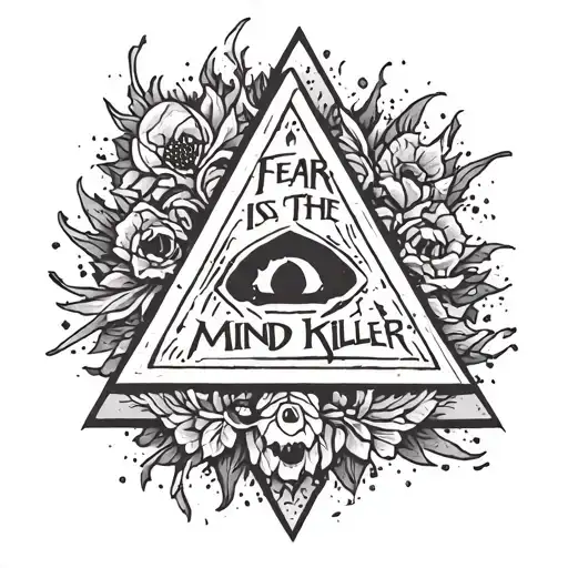 "Fear is the mind killer" triangle made tattoo design idea