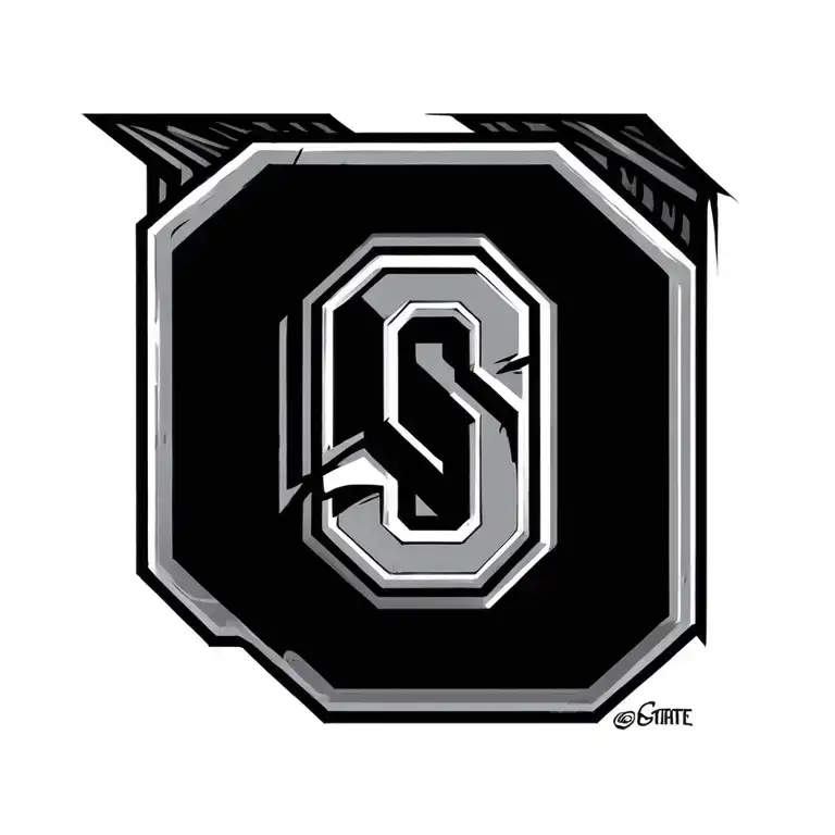 Ohio State buckeyes block O tattoo design idea