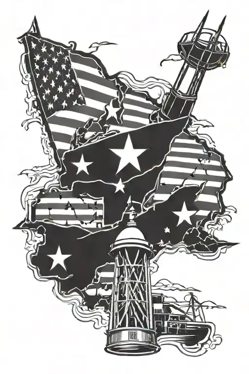Michigan, Wyoming, military, football, wind turbine  tattoo design idea