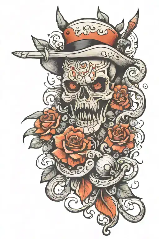 popey pull the harpone tattoo design idea