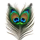Peacock feather tattoo design idea