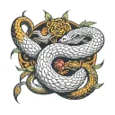 snake eating its own tail tattoo design idea