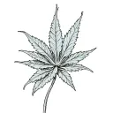 Weed flower tattoo design idea