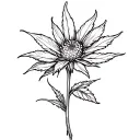 Weed flower tattoo design idea