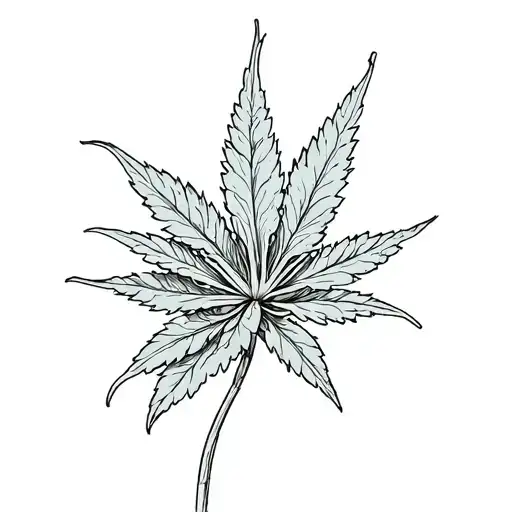 Weed flower tattoo design idea