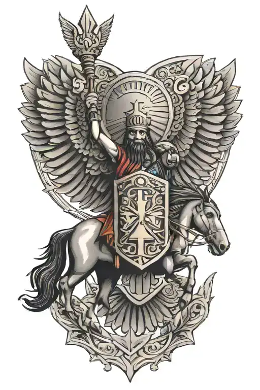 Assyrian flag fine line tattoo tattoo design idea