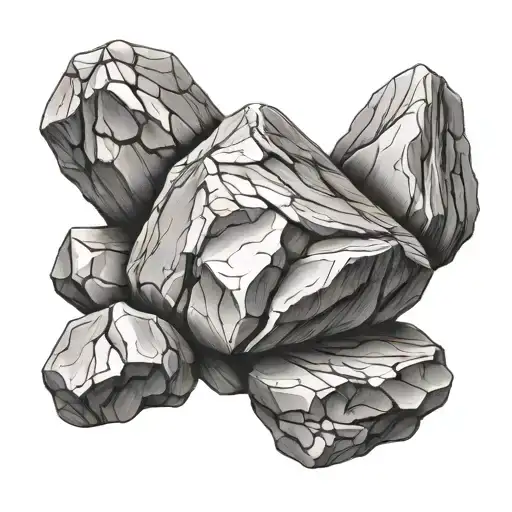 rock stone tattoo design idea