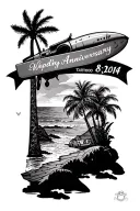 travel themed tattoo with wedding anniversary of 8/3/2014 tattoo design idea