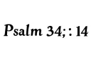 "Psalm 34:14" tattoo design idea