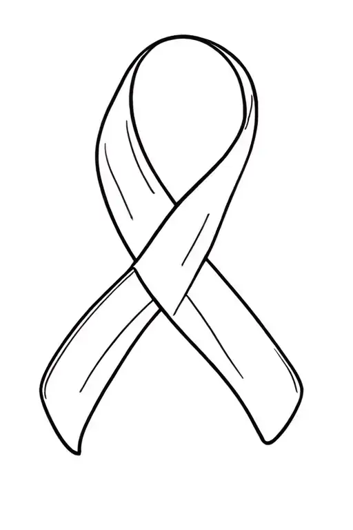 lung cancer ribbon intertwined tattoo design idea