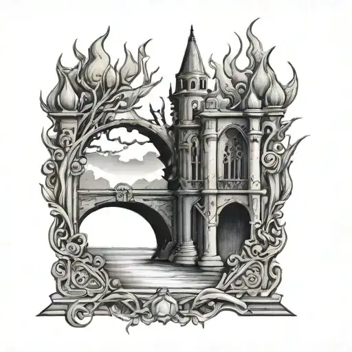 straight is the gate and narrow the way tattoo design idea
