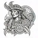 Pachamama Peru tattoo design idea
