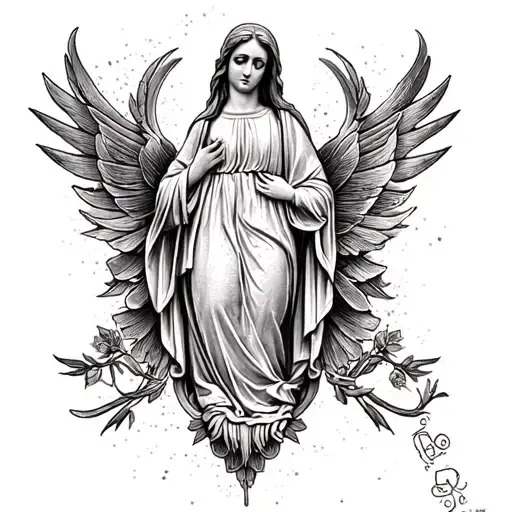 "Ellie gray Bejarano " "Ellie gray Bejarano "  Virgin Mary tattoo design idea