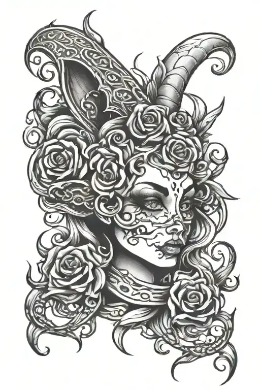 whore tattoo design idea