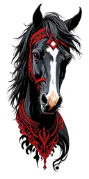 Horse tattoo design idea