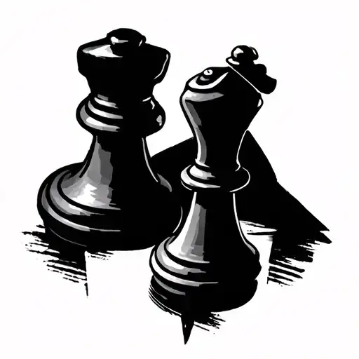 A chess pawn whose shadow is a queen tattoo design idea