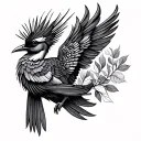 a Guatemalan Quetzal bird tattoo design idea