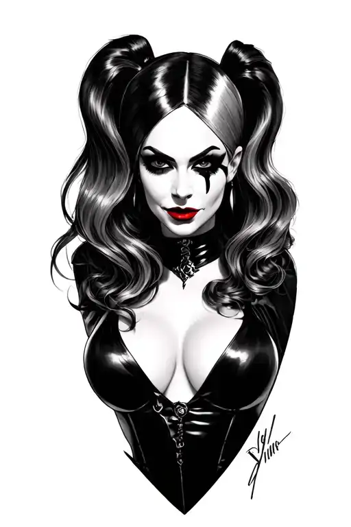 Harley Quinn inspired tattoo tattoo design idea