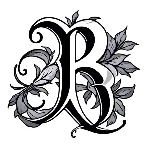 Cursive B tattoo design idea