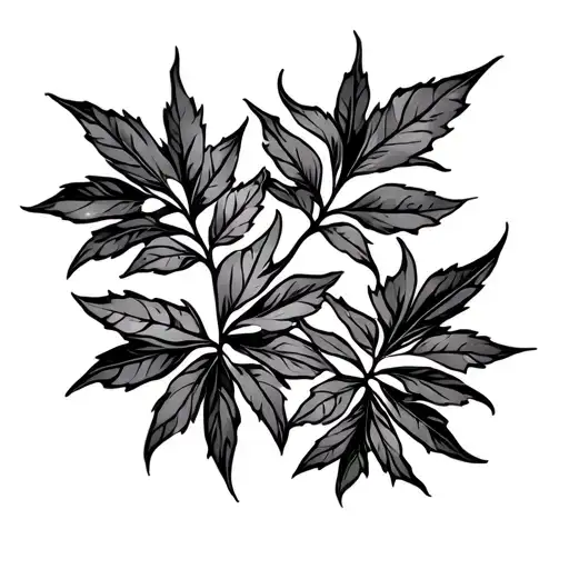 Leaves Blowing In The Wind tattoo design idea