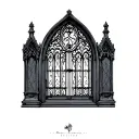 gothic gates tattoo design idea
