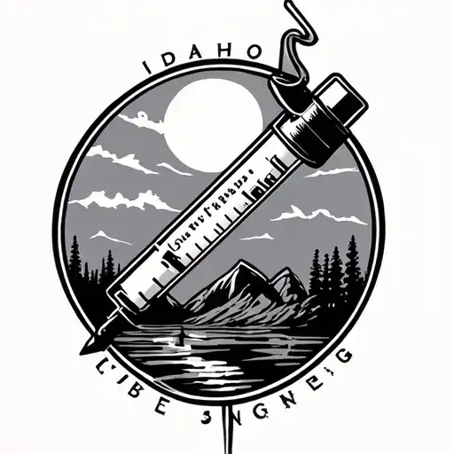 Idaho syringe tattoo design idea