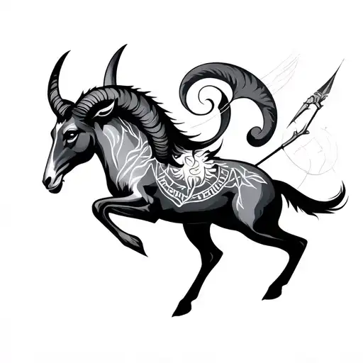 Aries Sagittarius tattoo design idea