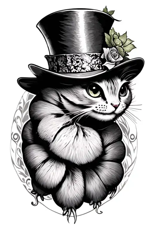 alice caterpillar Cheshire hatter tattoo design idea