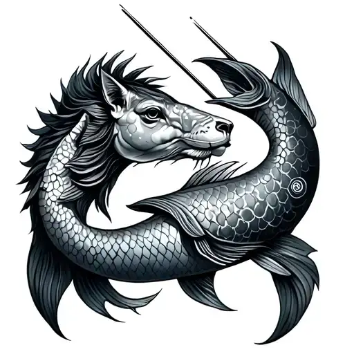 Sagittarius And Pisces tattoo design idea
