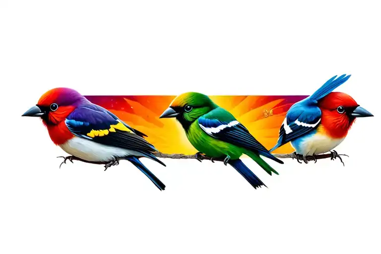 Bob Marley 3 Little Birds tattoo design idea