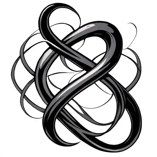 infinity symbol intertwined tattoo design idea