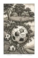 family, countryside, god football tattoo design idea