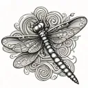 cartoon dragonfly for men tattoo design idea