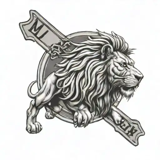 michigan, lion, 4 wheelers court jackson street sign tattoo design idea