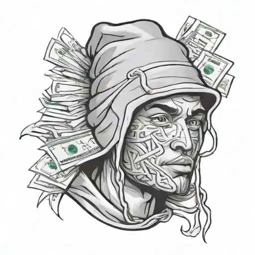 Hood Money tattoo design idea