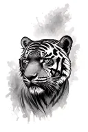tiger head tattoo design idea