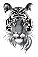 tiger head tattoo design idea