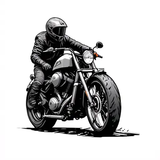 Adventure Motorcycle tattoo design idea