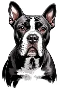 English bull terrier and American bulldog tattoo design idea