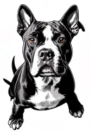 English bull terrier and American bulldog tattoo design idea