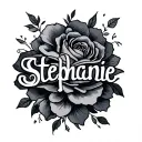 Stephanie name tattoo design idea