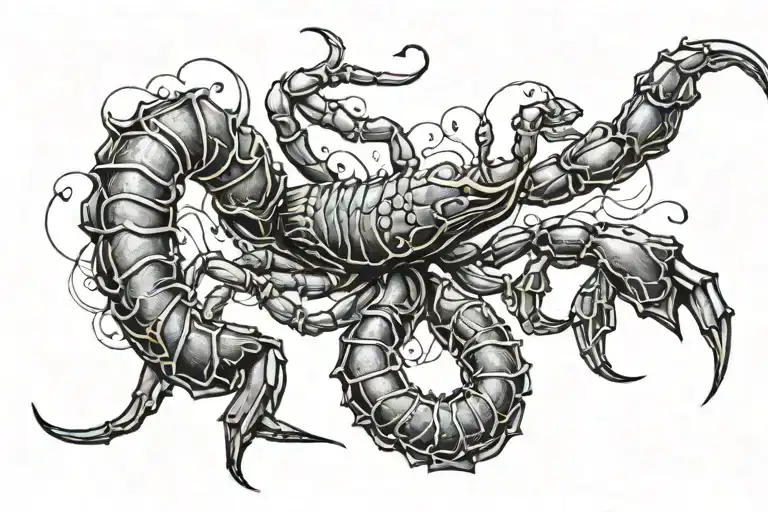 scorpio zodiac sign tattoo design idea