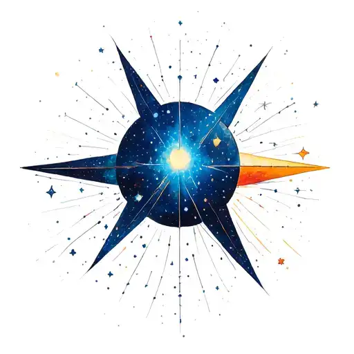 nova star constellation tattoo design idea