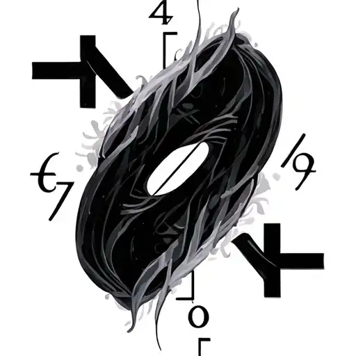 Mathematical equations forming tattoo design idea